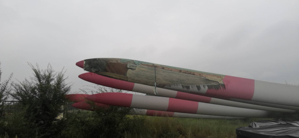 張北基地退役葉片、機(jī)艙處置現(xiàn)場(chǎng)