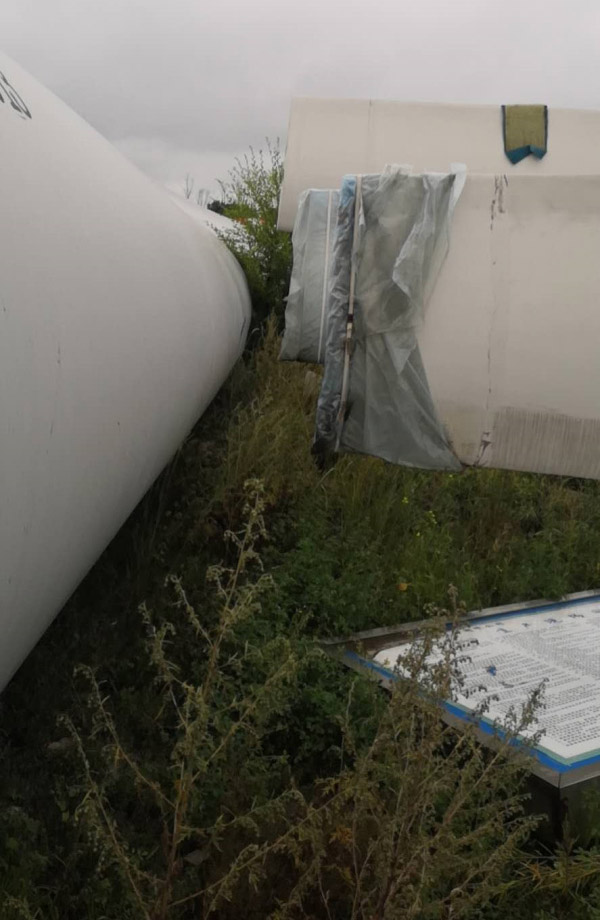 張北基地退役葉片、機(jī)艙處置現(xiàn)場(chǎng)